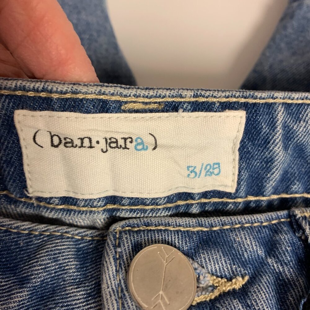 Ban-Jara Jeans high-rise wide leg cargo minor distressing Womens SZ 3 NWT - Picture 3 of 12